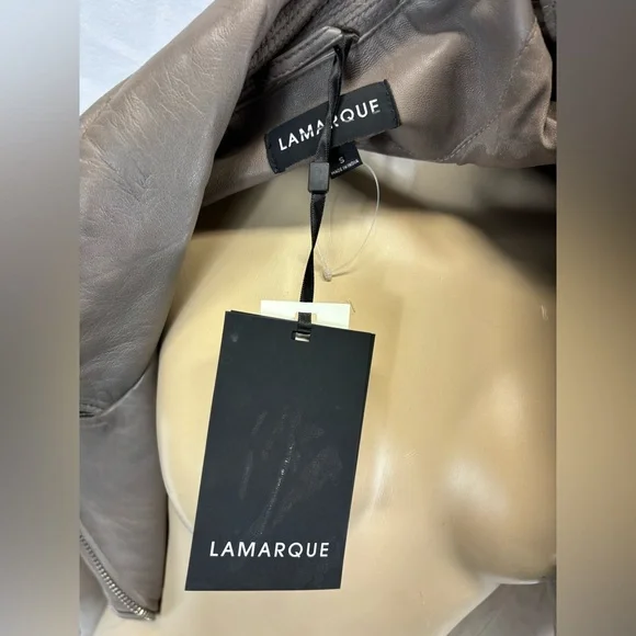 LAMARQUEDonna Lambskin Leather Biker Jacket